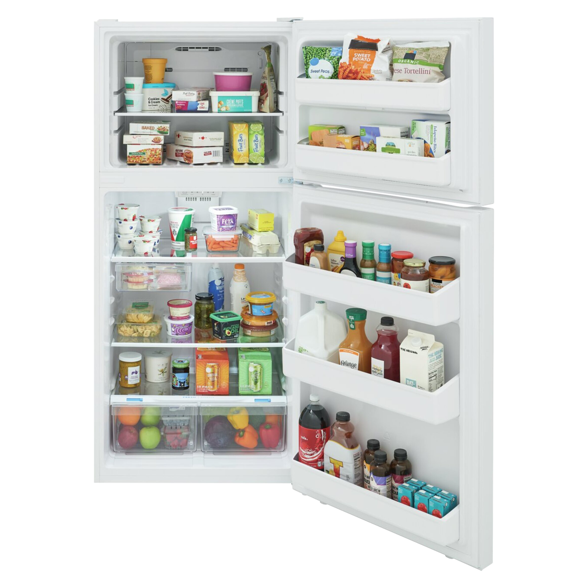 Frigidaire Garage Ready Top Freezer Refrigerator, 18 cu ft, White