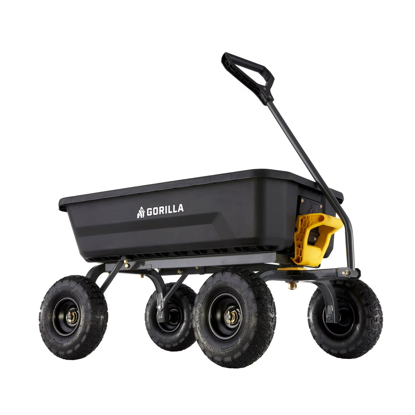 Gorilla Carts 4 Cu. ft. Poly Garden Dump Cart, 600 lbs. Capacity, 35 in. x 22 in. Bed, 10 in. Tires