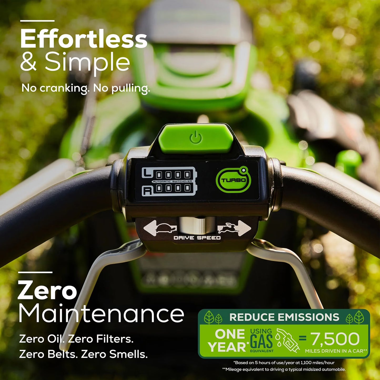 Greenworks 60V 21" Brushless Self-Propelled Battery Powered Lawn Mower+2x4.0Ah Batteries & Charger