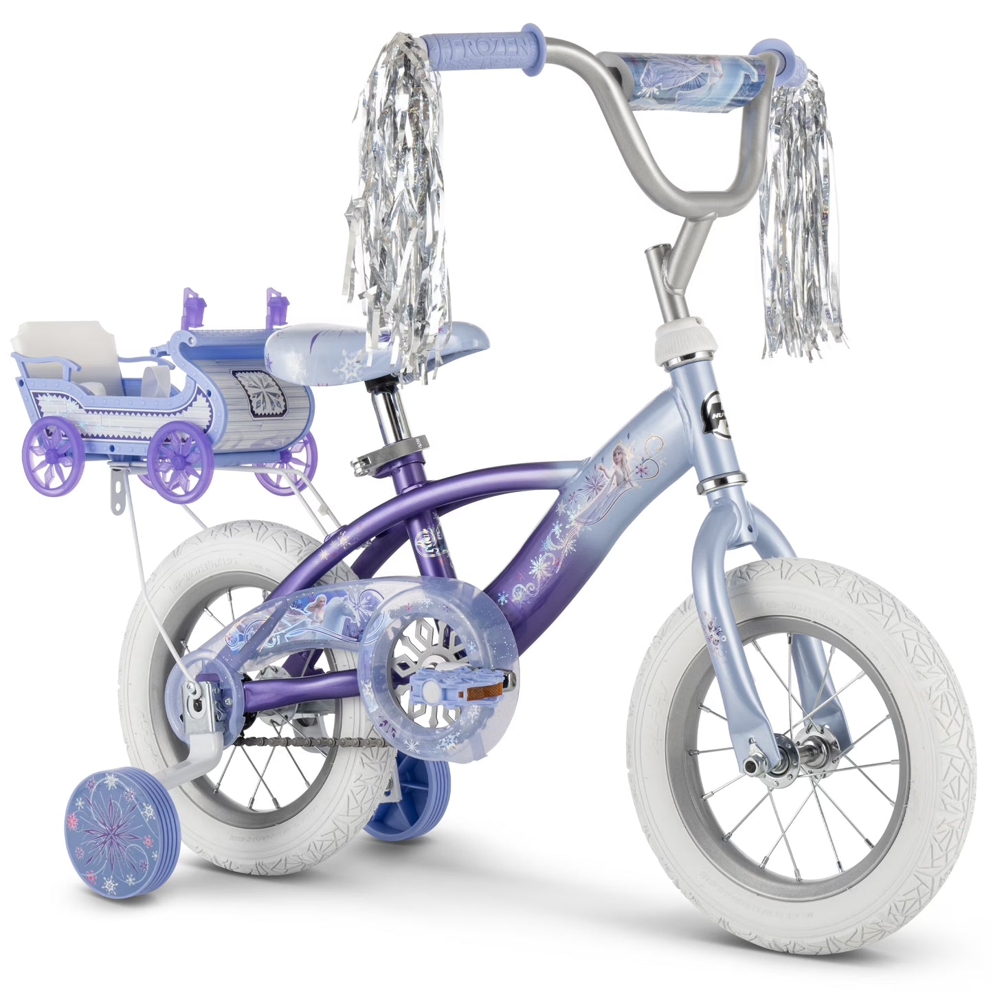 Huffy 12" Disney Frozen Kids' Bike, Fits Riders 37”-42”, Purple, Youth, Girl's