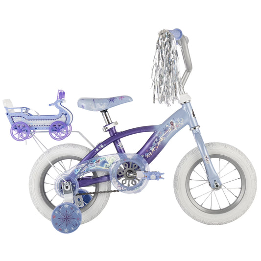 Huffy 12" Disney Frozen Kids' Bike, Fits Riders 37”-42”, Purple, Youth, Girl's
