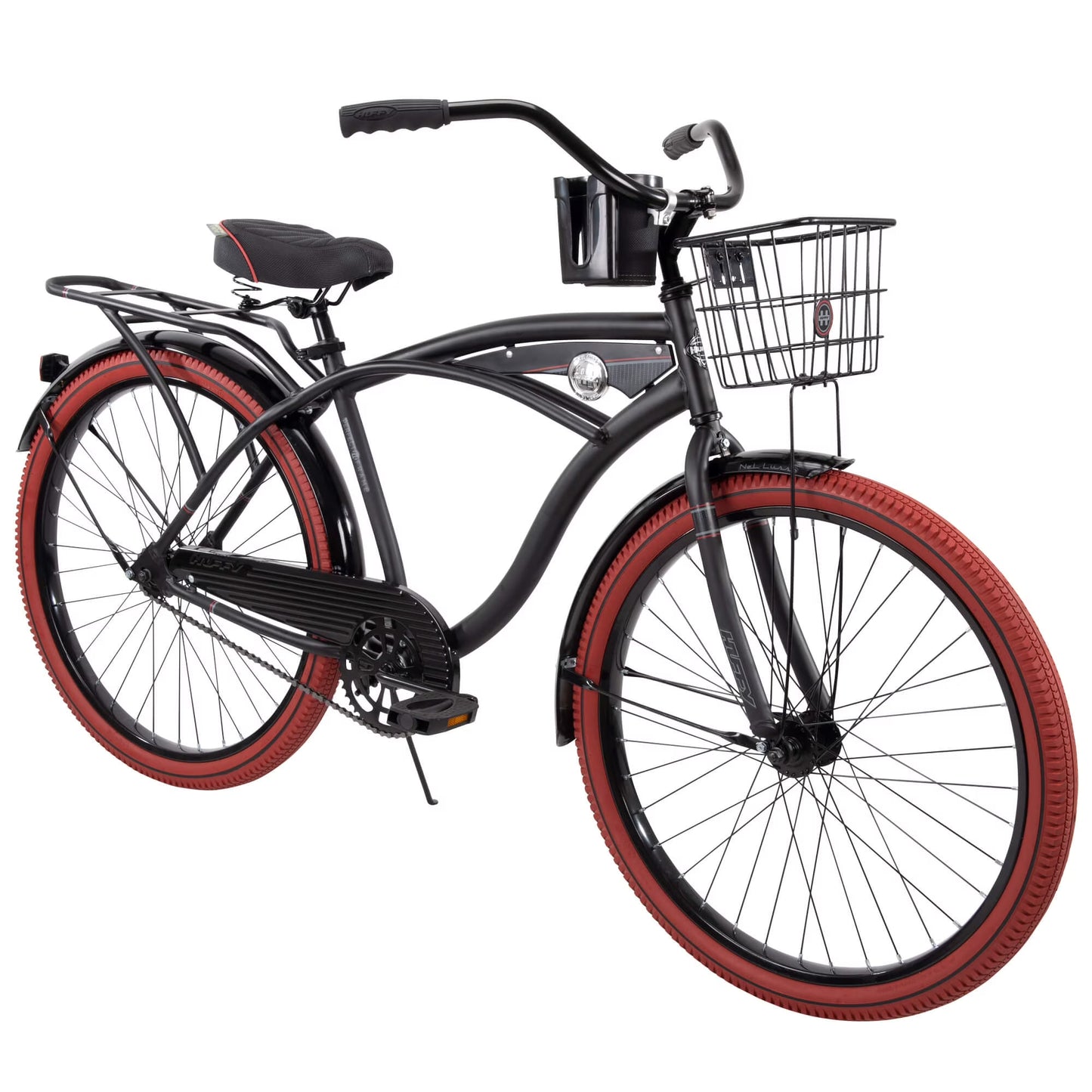 Huffy 26" Nel Lusso Cruiser Bike, Fits Riders 60"+, Matte Black, Adult, Men's