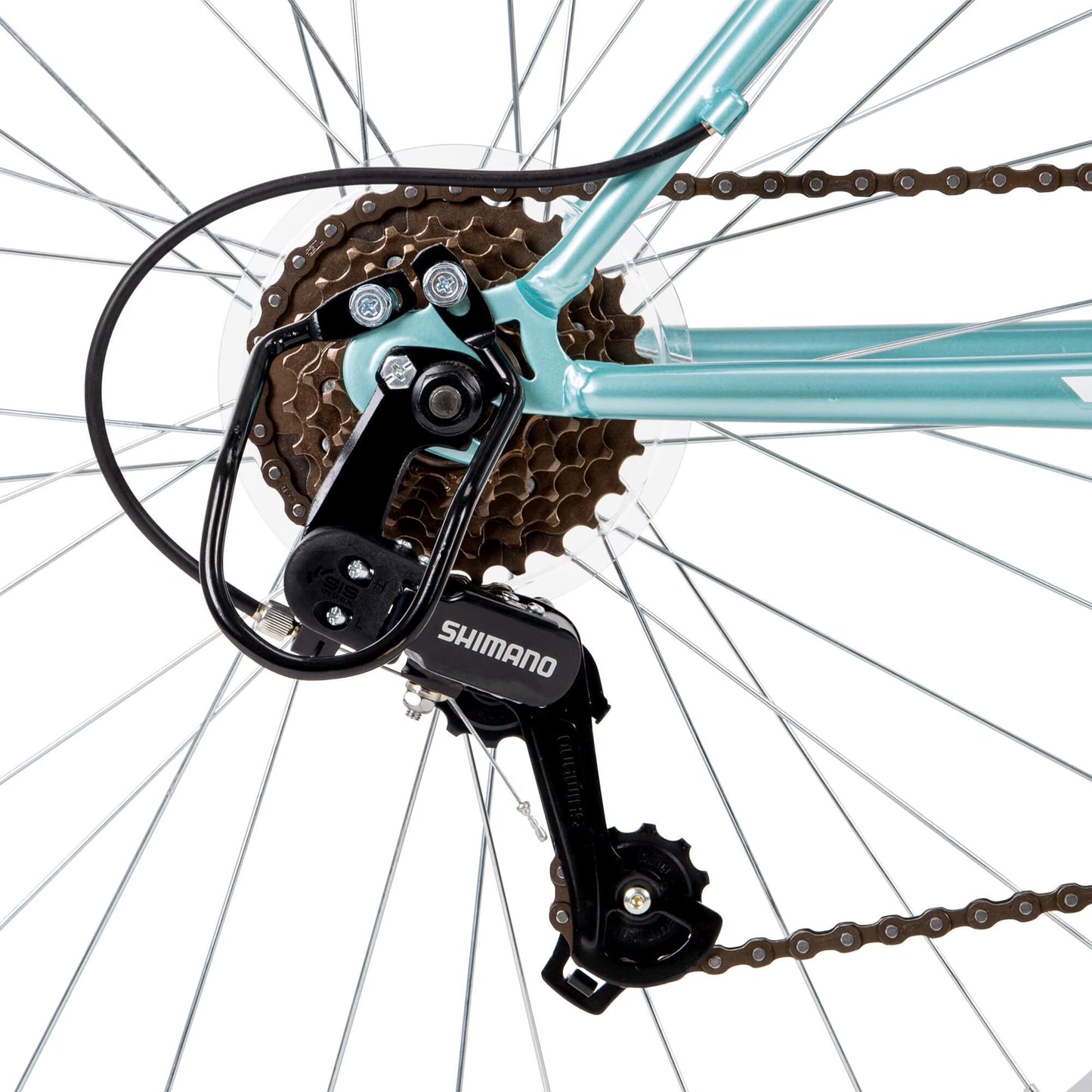 Huffy 26" Rock Creek Mountain Bike, Fits Riders 60"+, Teal, Adult, Women's