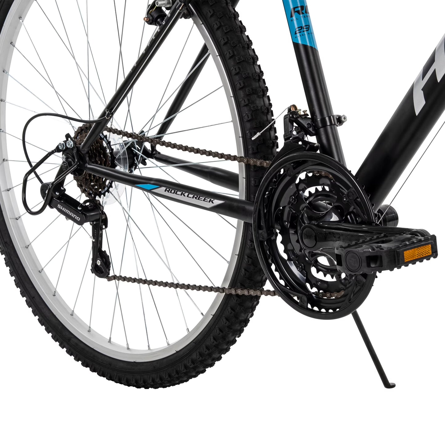 Huffy 29" Rock Creek Mountain Bike, Fits Riders 60”+, Matte Black, Adult, Men's