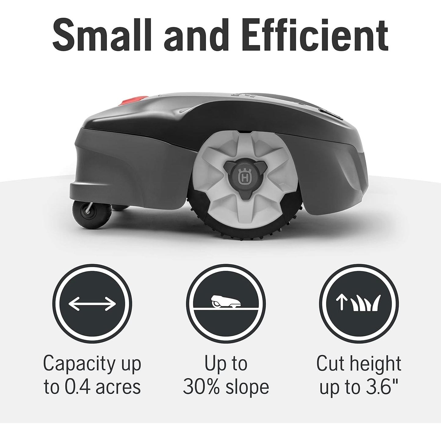 Husqvarna Automower 115H 4G Robotic Lawn Mower with Patented Guidance System, Automatic Lawn Mower with Self Installation and Ultra-Quiet Smart Mowing Technology for Small to Medium Yards (0.4 Acre)