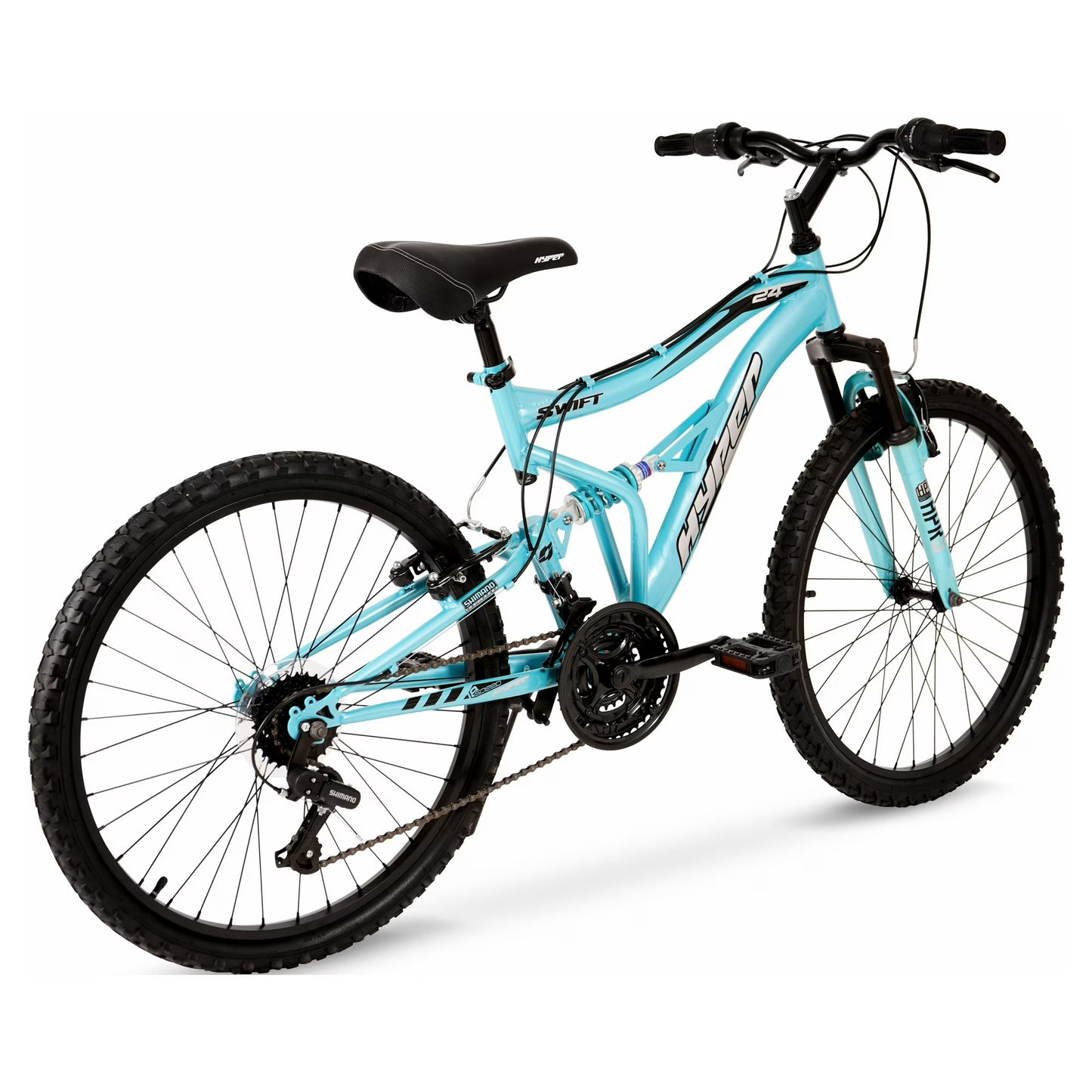 Hyper Bicycles 24" Girl's Swift Mountain Bike. Children Ages 10-14, Blue