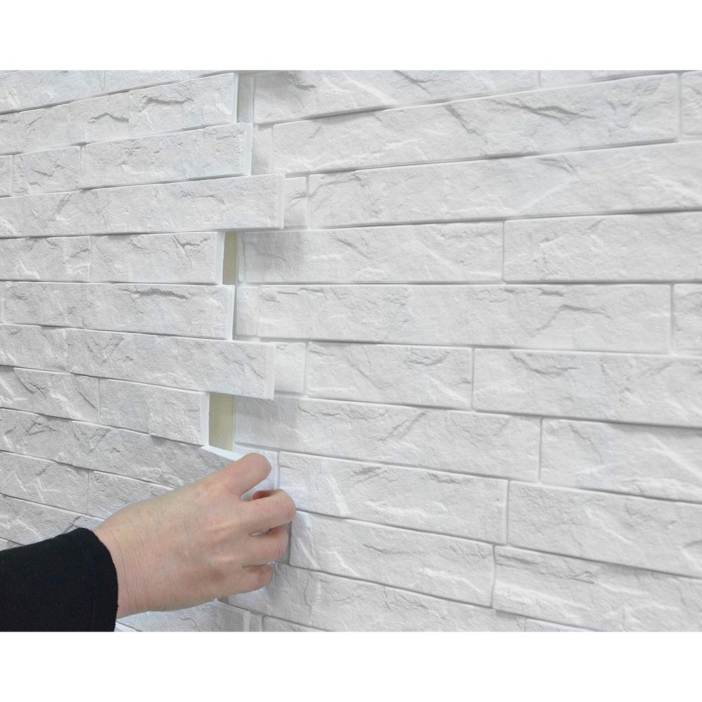 Innovera Décor Ledge Stone White 3D Wall Panel - 9 Pc