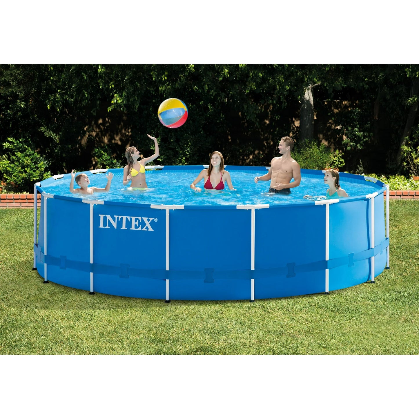 Intex 15' x 48" Metal Frame Above Ground Pool with Filter Pump
