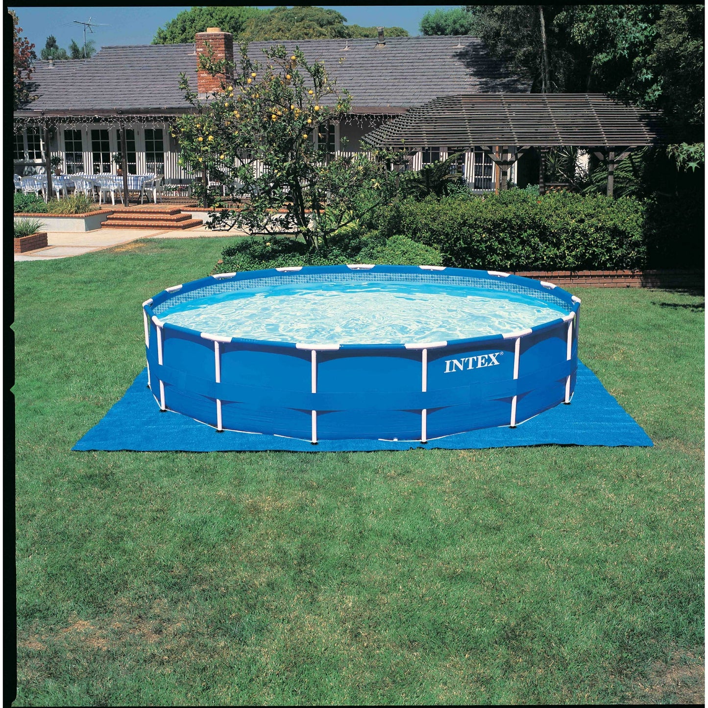 Intex 15' x 48" Metal Frame Above Ground Pool with Filter Pump