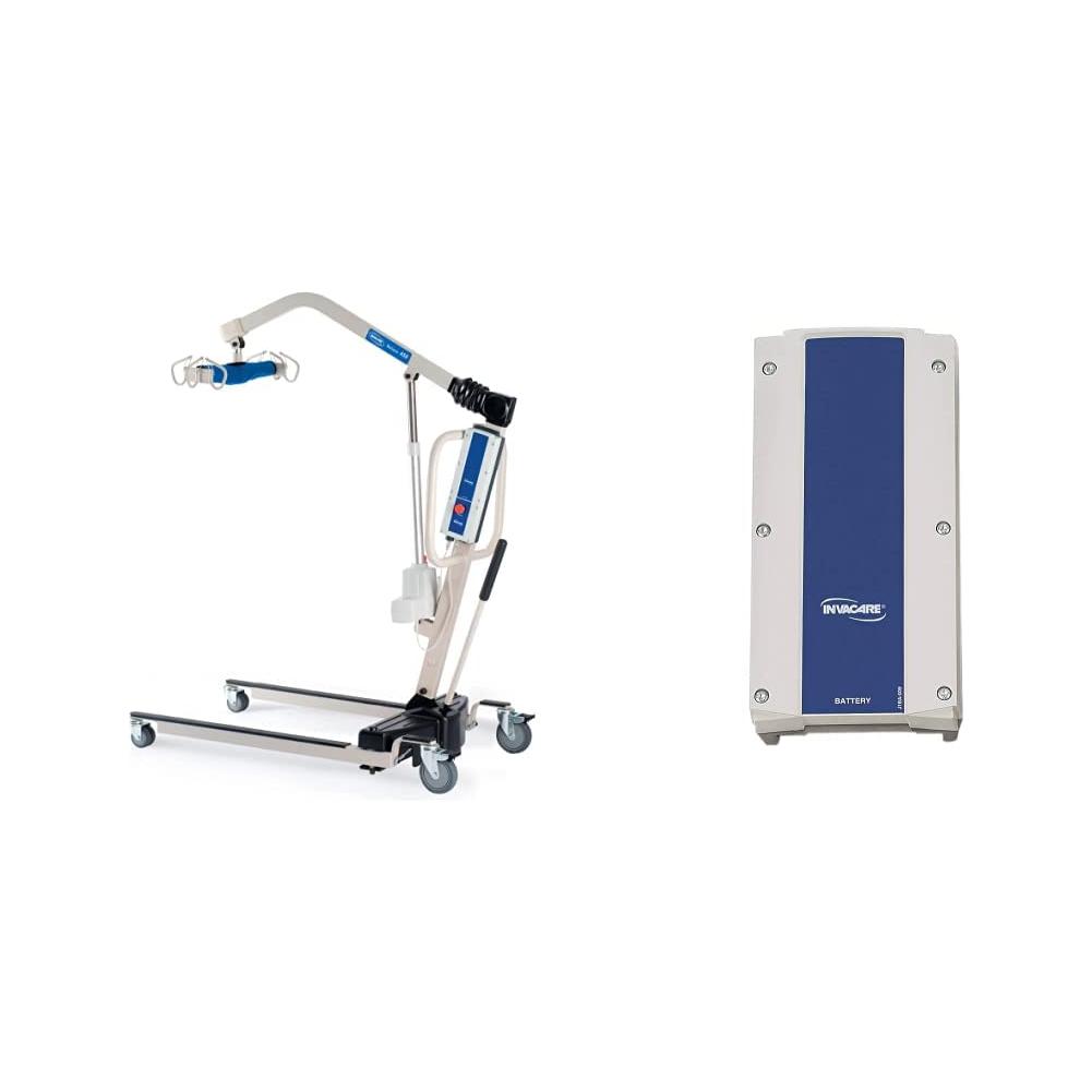 Invacare Reliant Electric Patient Lift Bundle with Battery and Slings, 450 lb Capacity