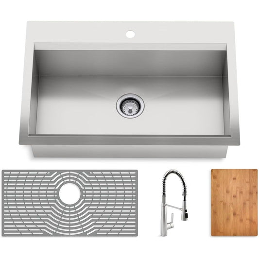 KOHLER RC78957-1PC-NA Pro inspired sink kit, Stainless Steel