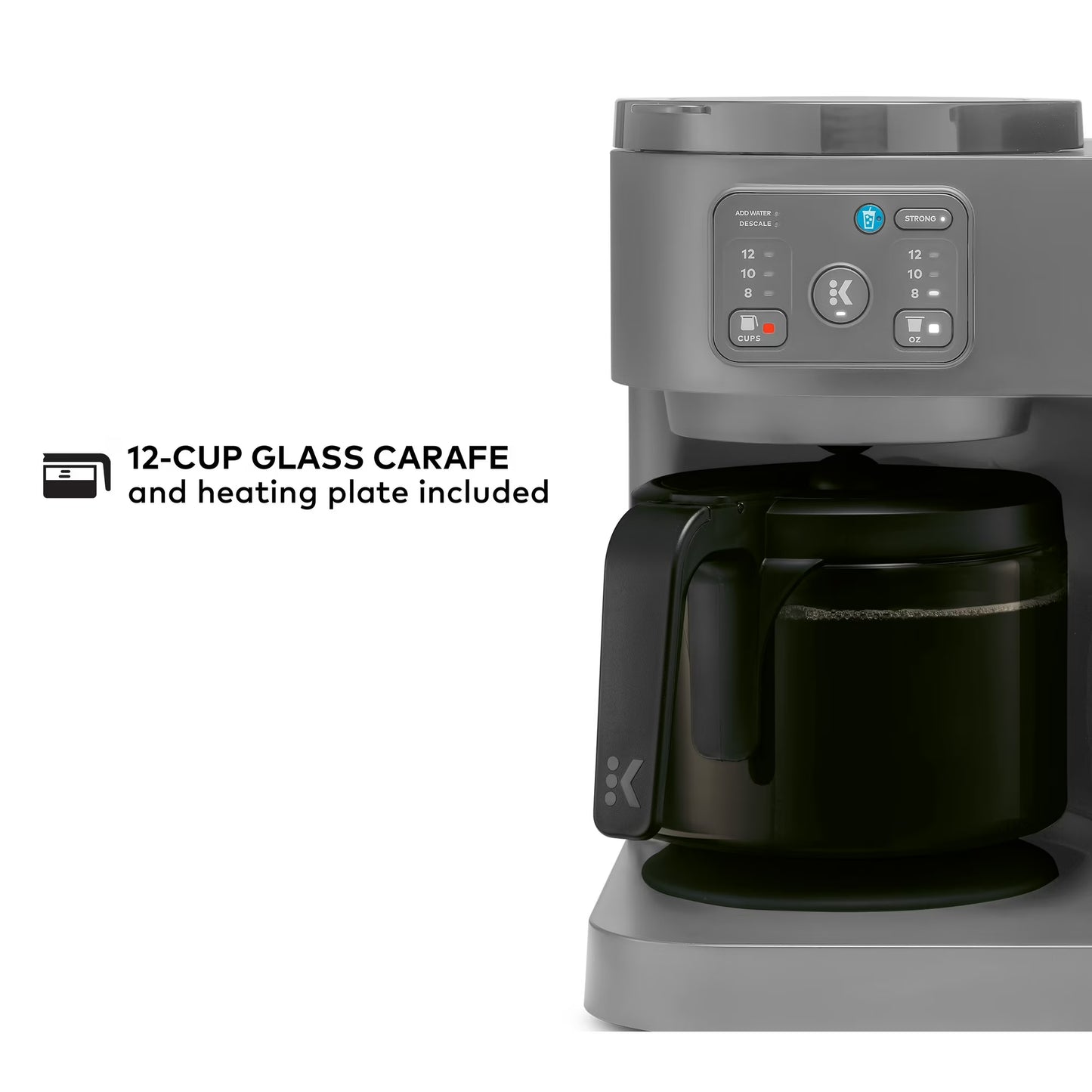 Keurig K-Duo Essentials, Hot & Iced Single-Serve K-Cup Pod Coffee Maker & Carafe, Gray
