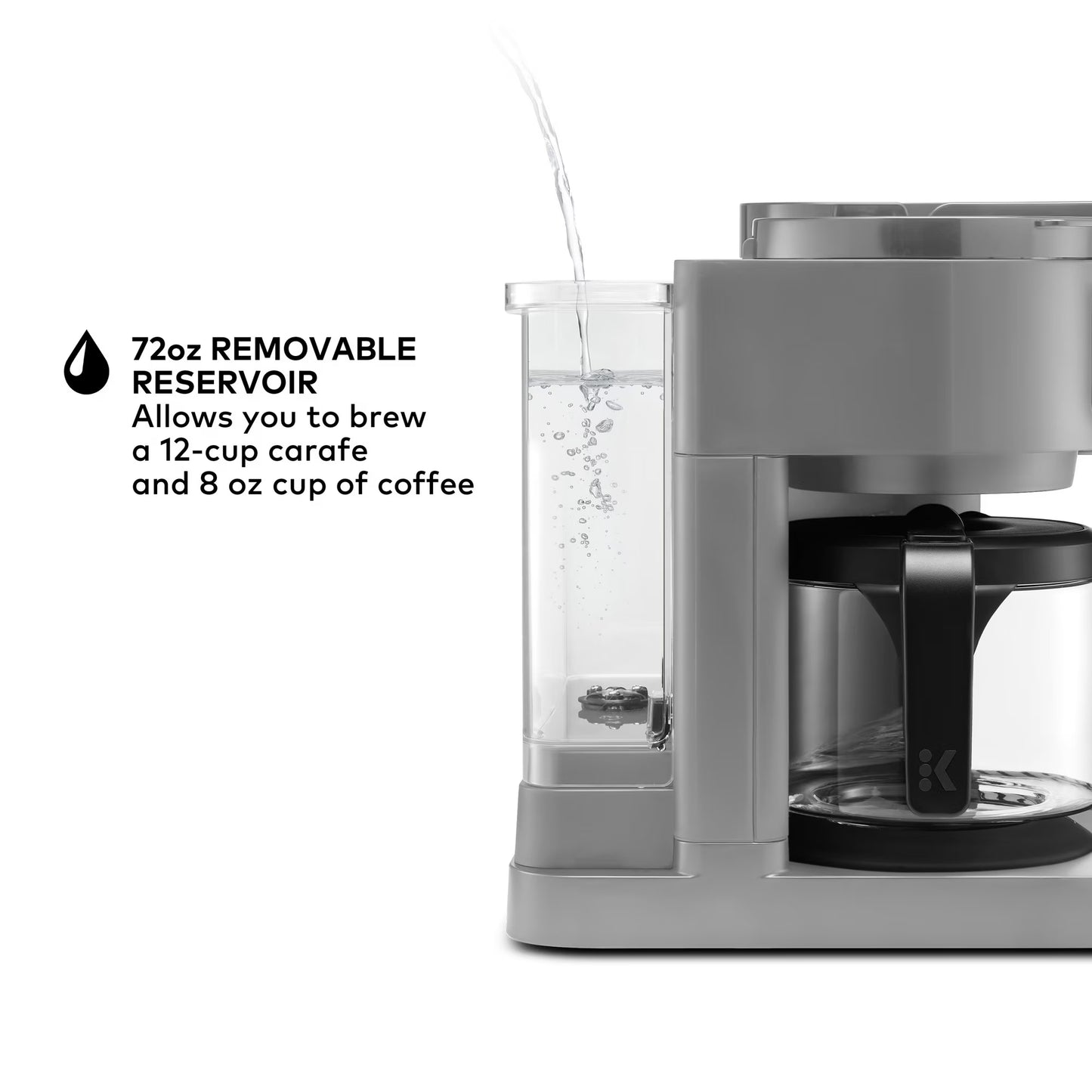 Keurig K-Duo Essentials, Hot & Iced Single-Serve K-Cup Pod Coffee Maker & Carafe, Gray