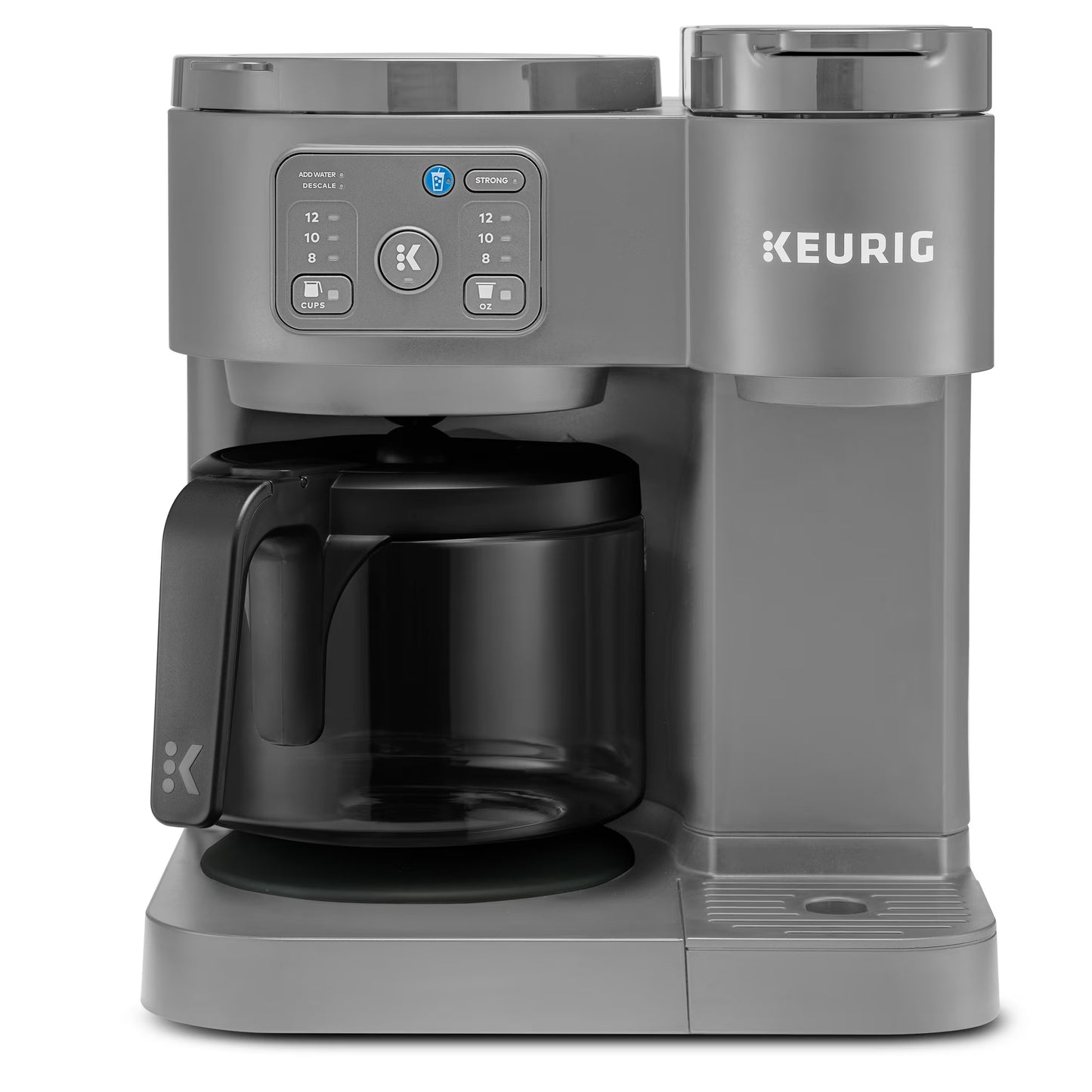 Keurig K-Duo Essentials, Hot & Iced Single-Serve K-Cup Pod Coffee Maker & Carafe, Gray