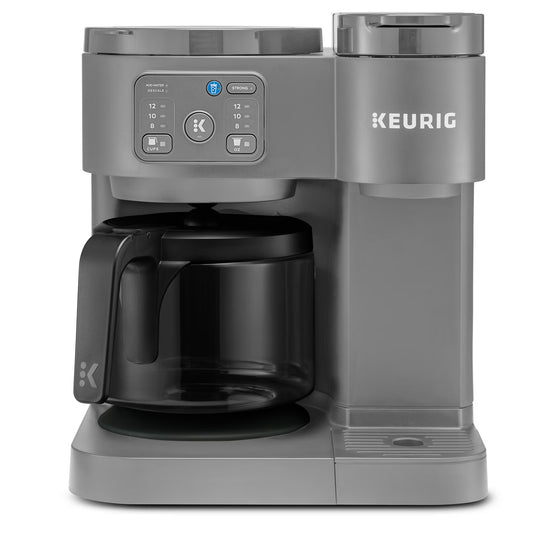 Keurig K-Duo Essentials, Hot & Iced Single-Serve K-Cup Pod Coffee Maker & Carafe, Gray
