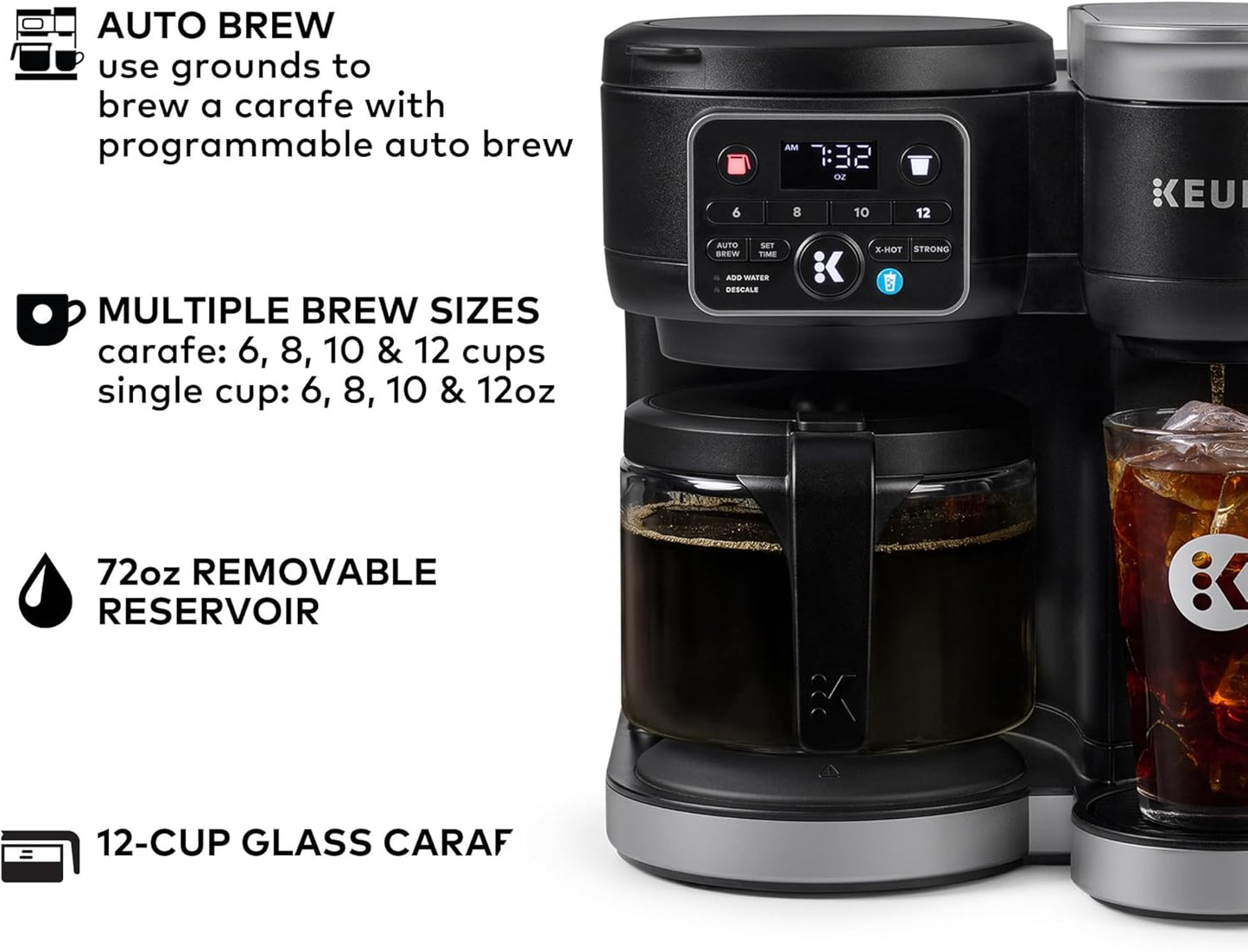 Keurig K-Duo Hot & Iced Single Serve & Carafe Coffee Maker, MultiStream Technology
