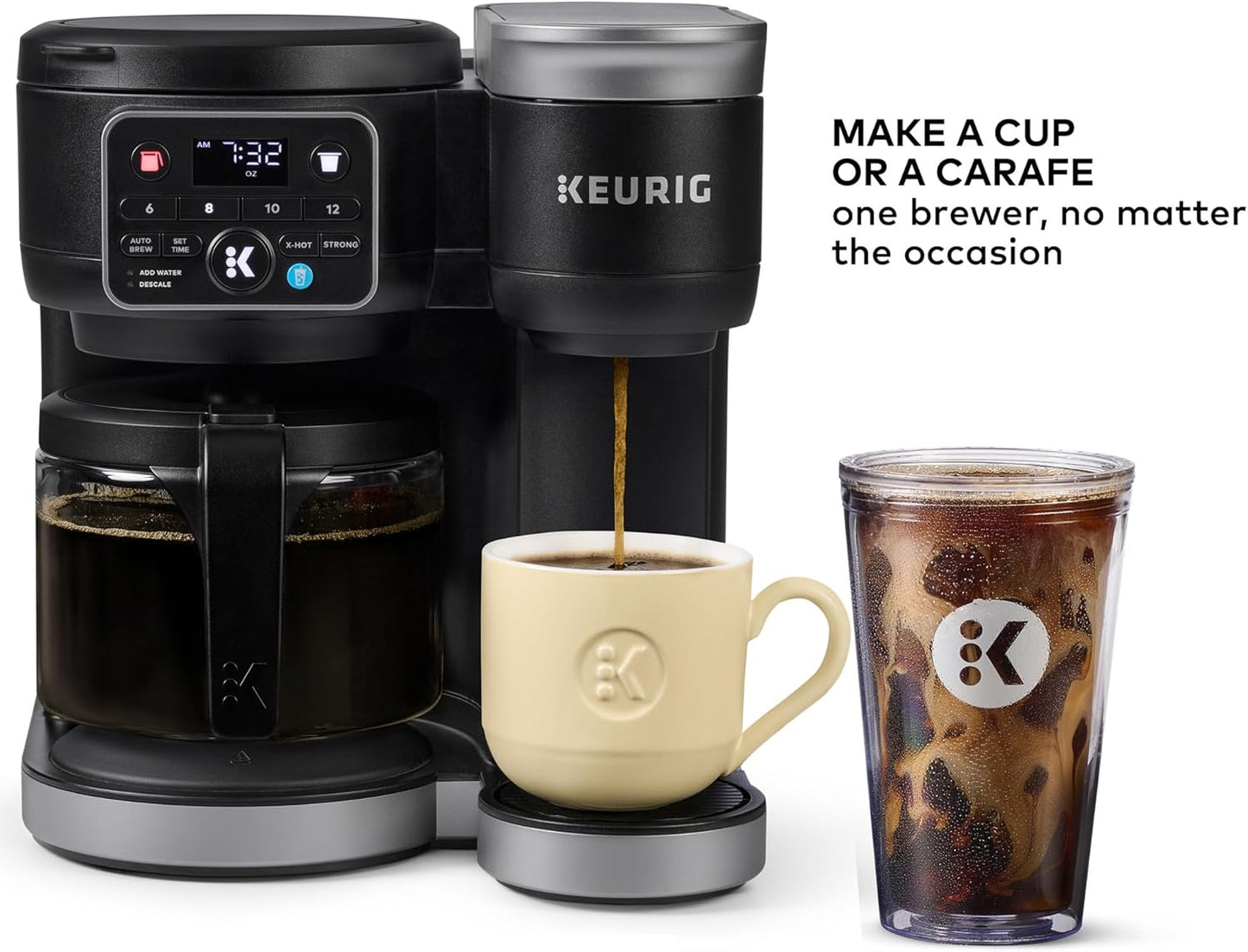Keurig K-Duo Hot & Iced Single Serve & Carafe Coffee Maker, MultiStream Technology