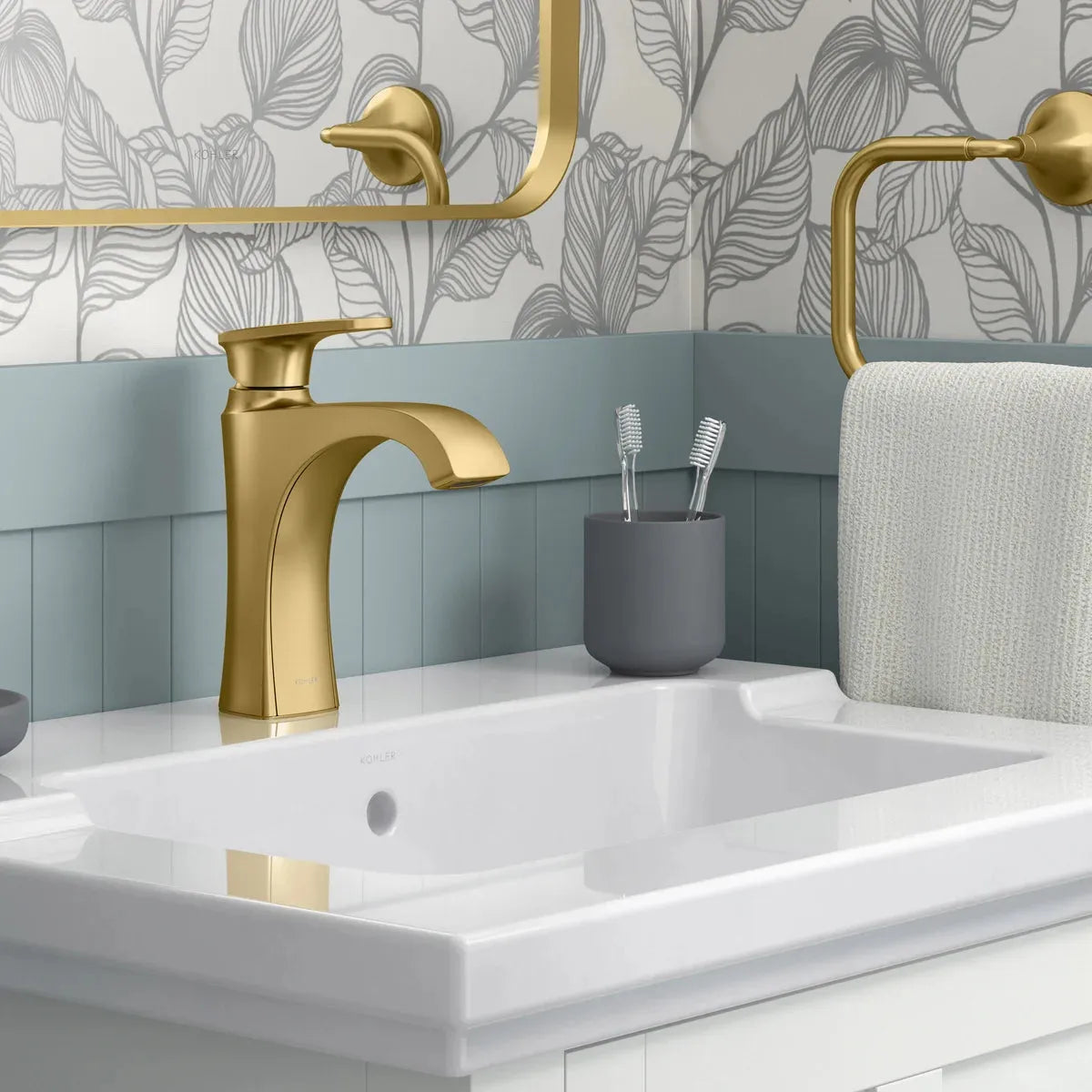 Kohler Tome Single-Handle Bathroom Faucet Gold