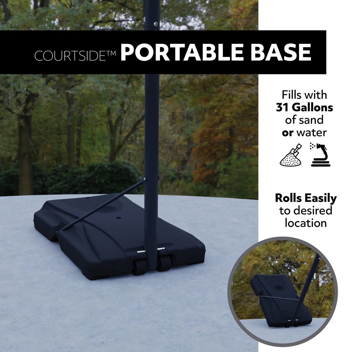 Lifetime 48-Inch Shatterproof Portable Basketball Hoop with Strong Arm Adjustment & Slam-It Rim - Model 90491-Outdoor Play