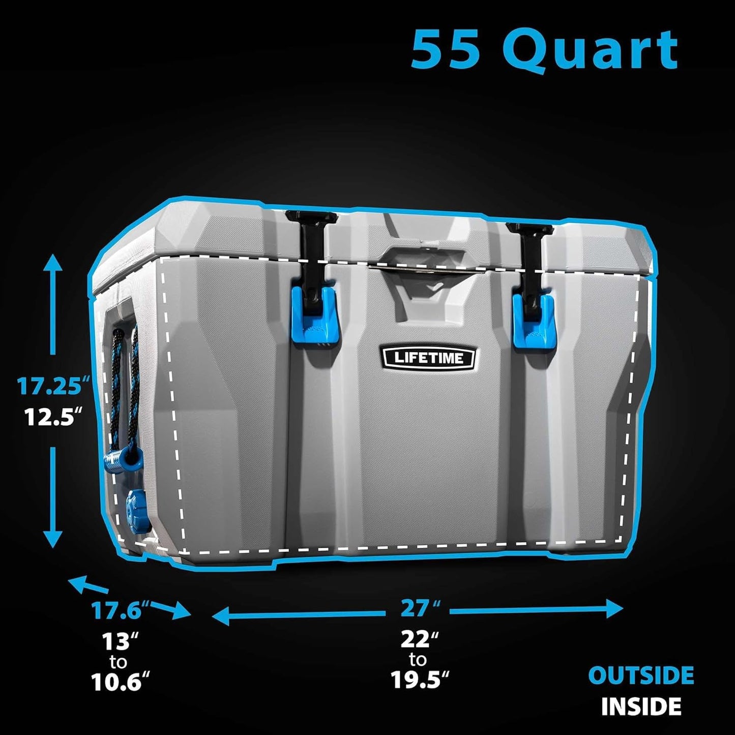 Lifetime 55Quart Hard Cooler High Performance Ice Chest