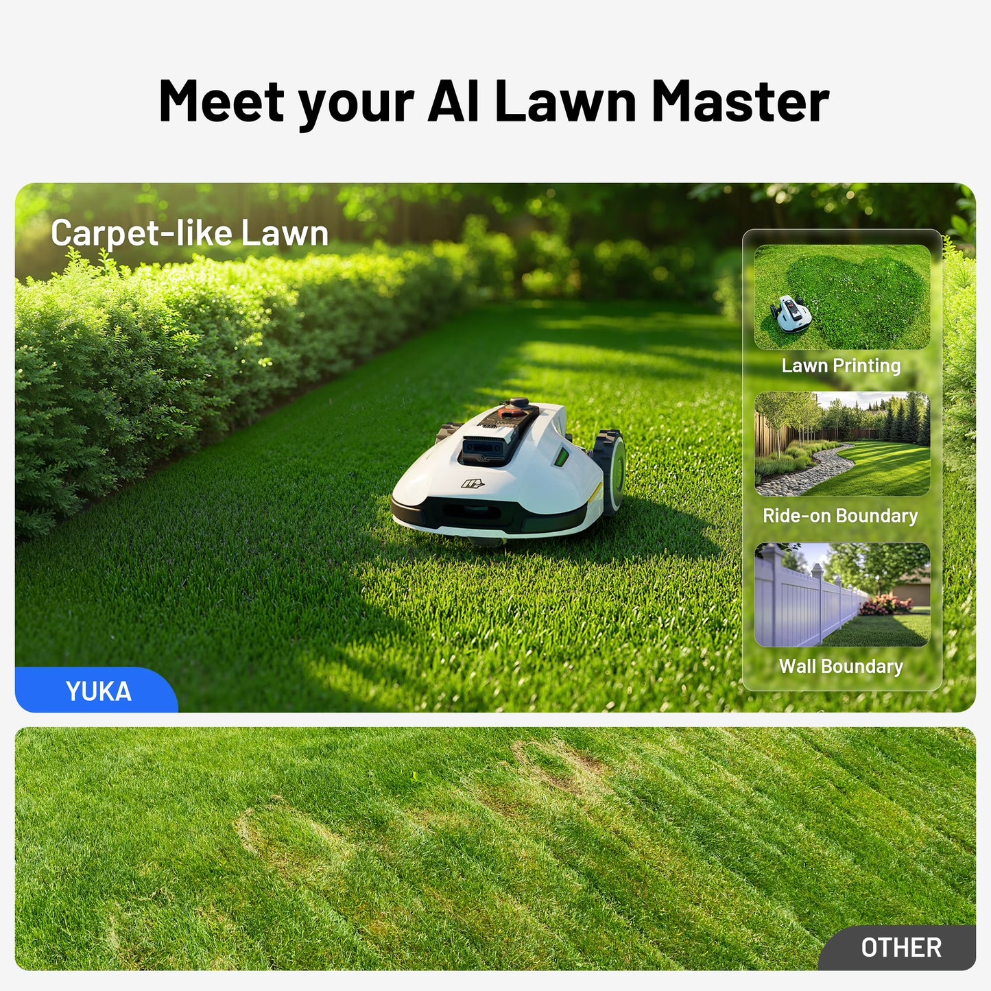 Mammotion YUKA 2000 Robot Lawn Mower,Reception Dual Cutting Discs,with 4G