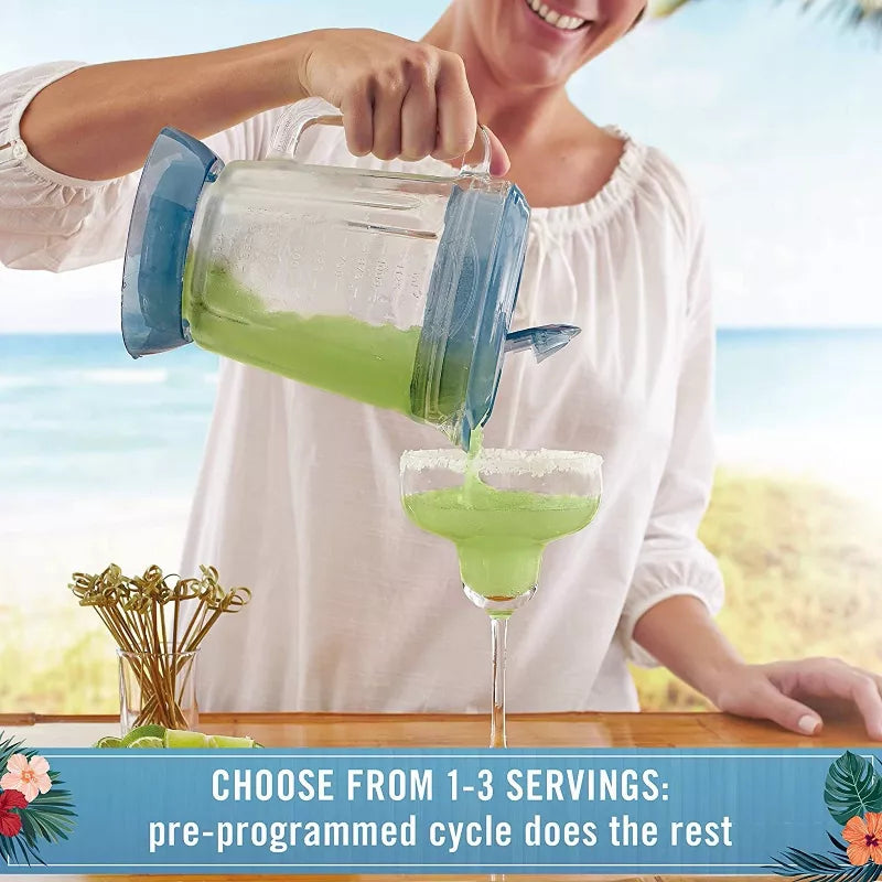 Margaritaville Key West Frozen Concoction Maker Ice Shaver and Crusher Blue/Silver