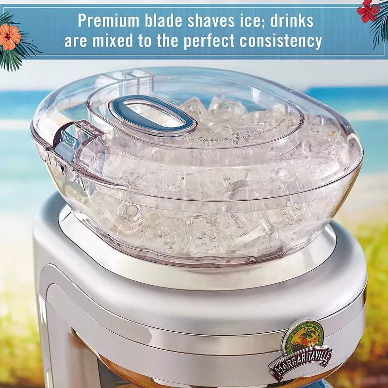 Margaritaville Key West Frozen Concoction Maker Ice Shaver and Crusher Blue/Silver