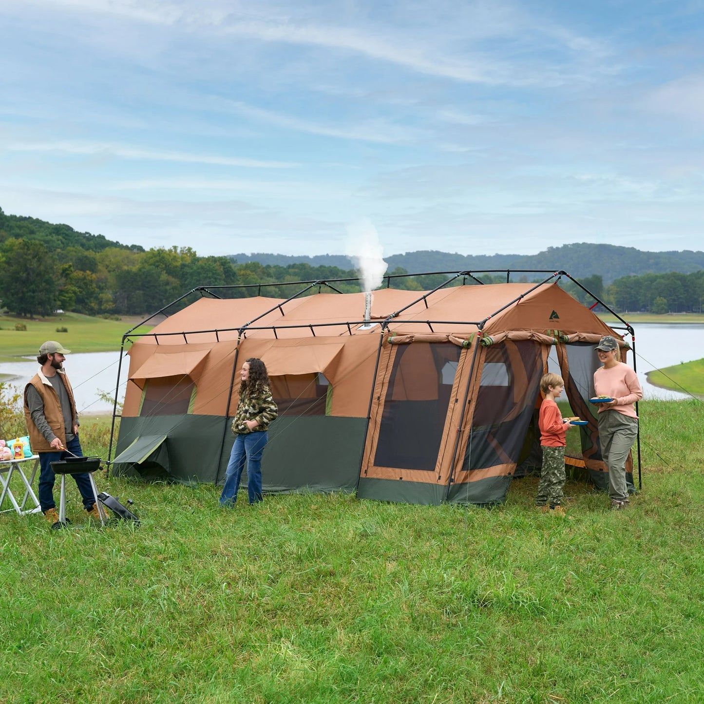 Ozark Trail 10-Person Appalachian Tent, 4 season with Stove Outlet