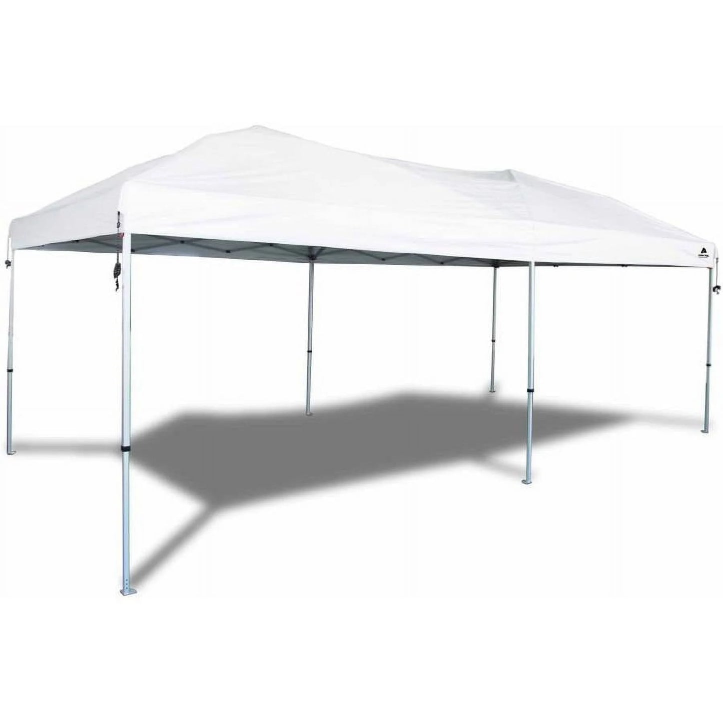 Ozark Trail Pop-up Canopy Tent with Wheeled Bag, White, 20x10 ft Straight Leg