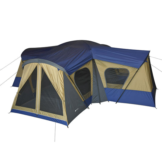 Ozark Trail 14-Person 4-Room Base Camp Tent with 4 Separate Entrances