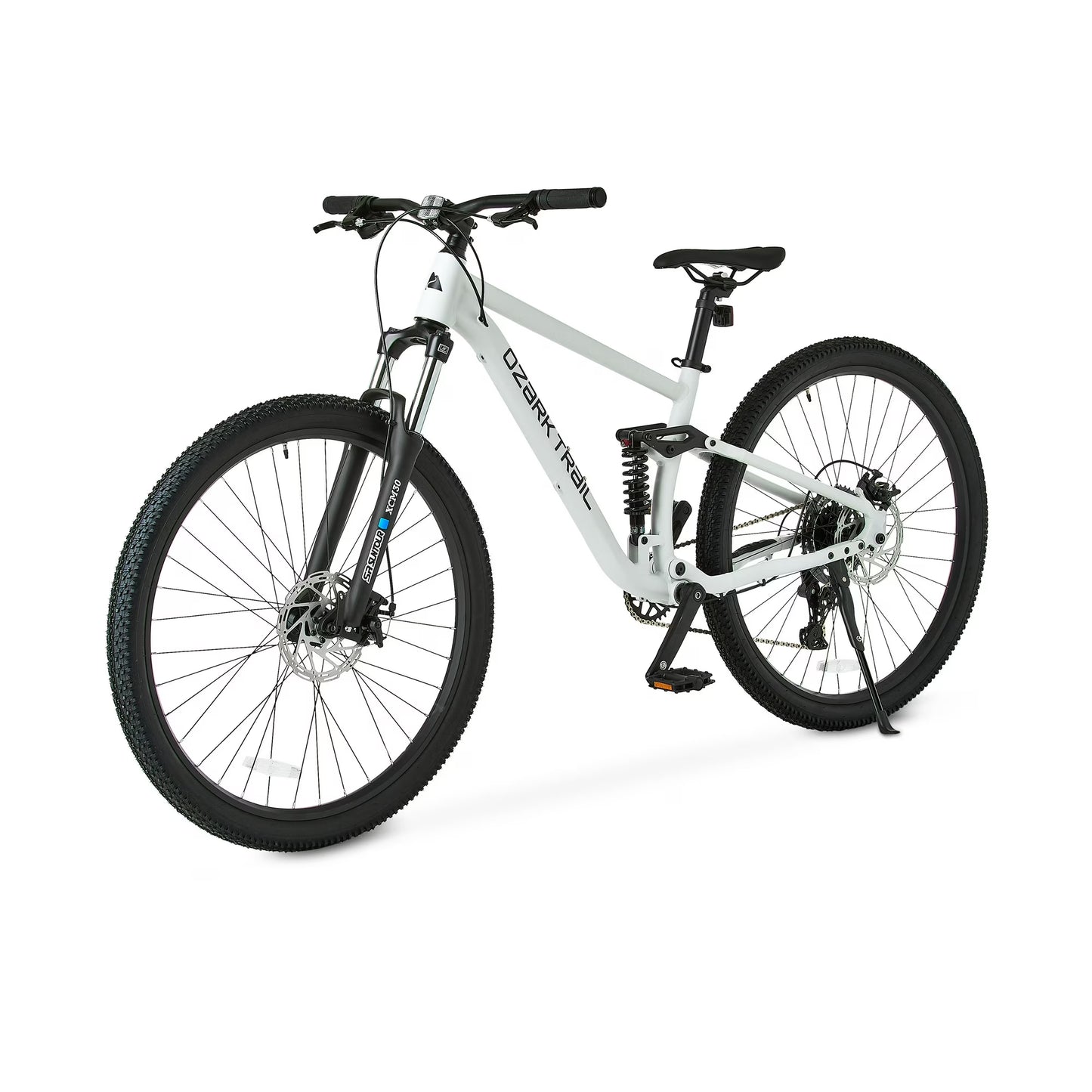 Ozark Trail 29" FS.2 Slalom Full Suspension Mountain Bike, 29" Wheels, Medium Frame,  White, Adult