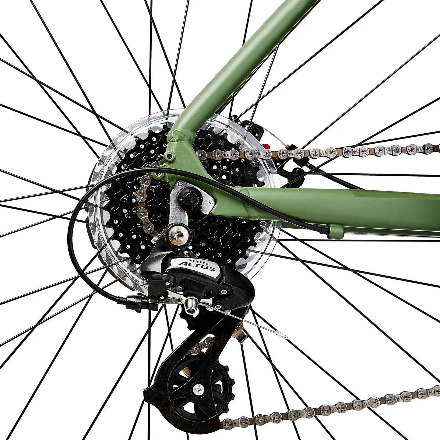Ozark Trail 700C G.1 Explorer Flat Bar Gravel Bike, Large Frame, Green, Adult, Unisex
