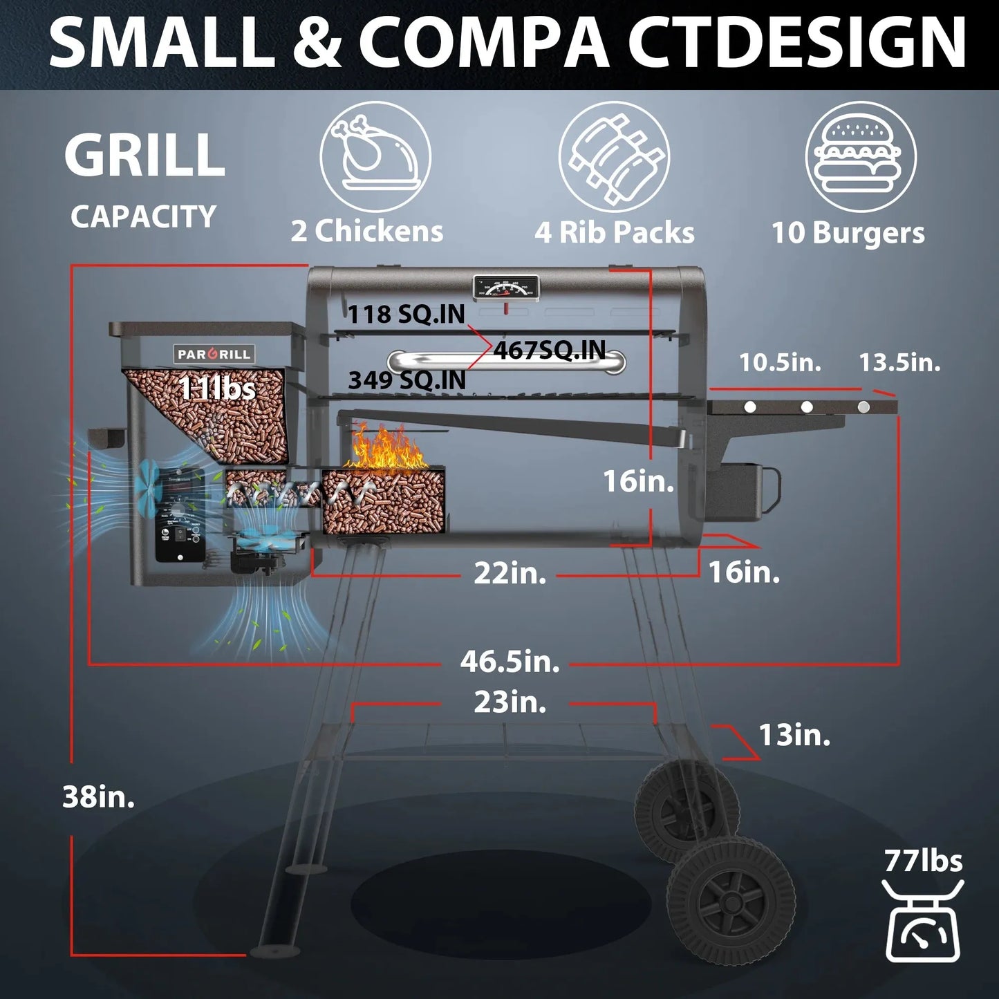 PARGRILL Wood Pellet Grill & Smoker