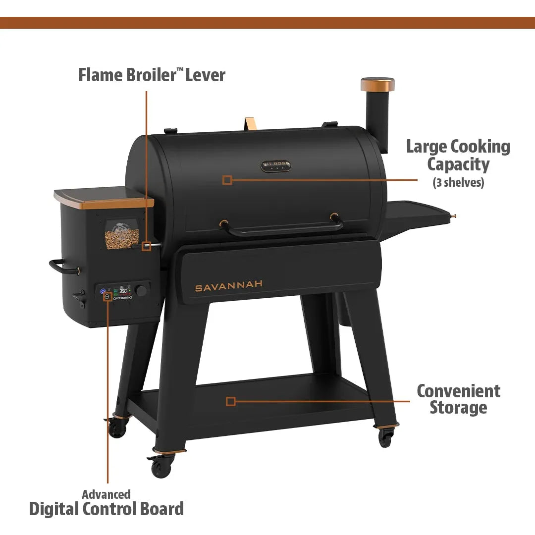 Pit Boss Savannah 1500 Sq in Wood Pellet Grill and Smoker