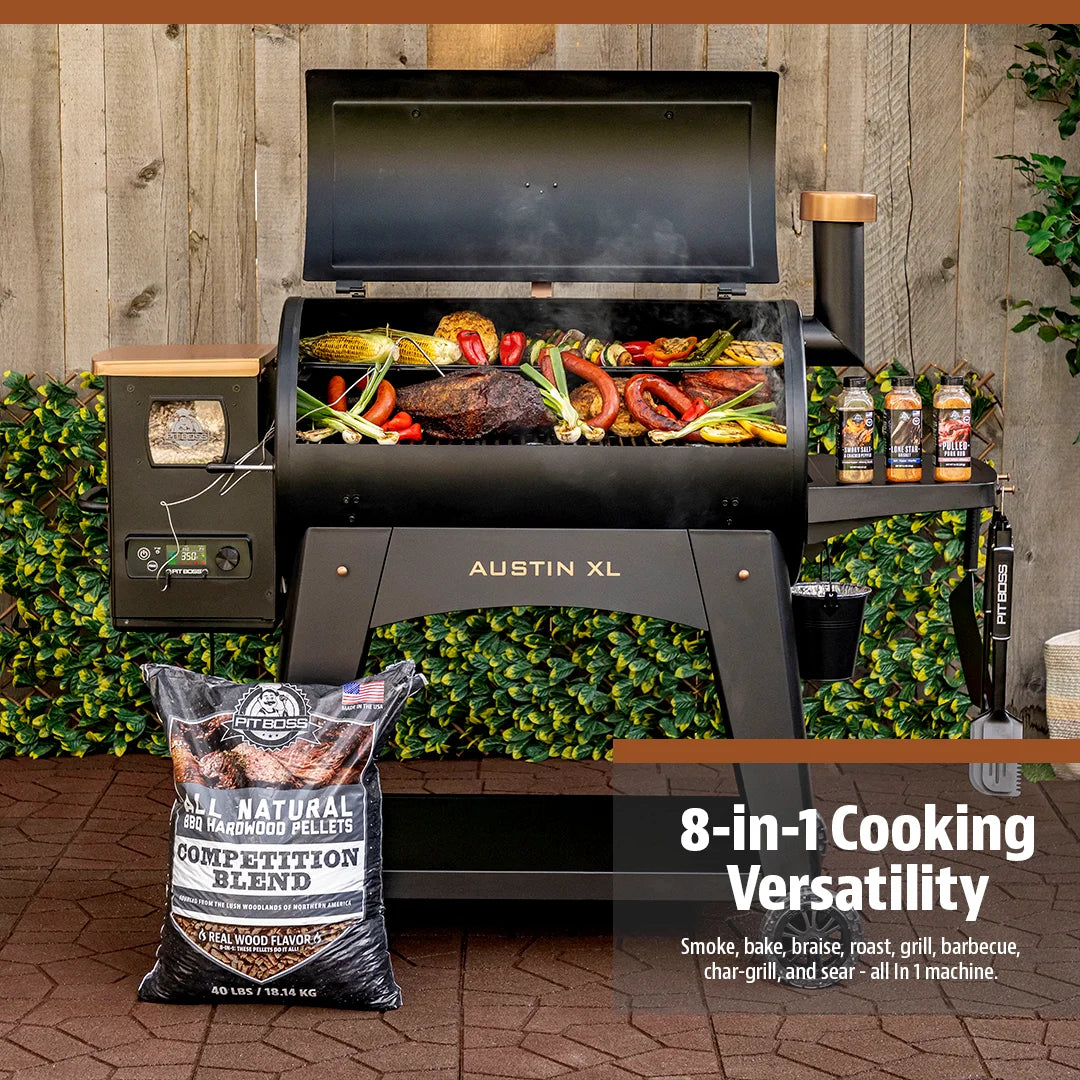 Pit Boss Austin XL 1000 Sq in Wood Fired Pellet Grill and Smoker – Onyx Series