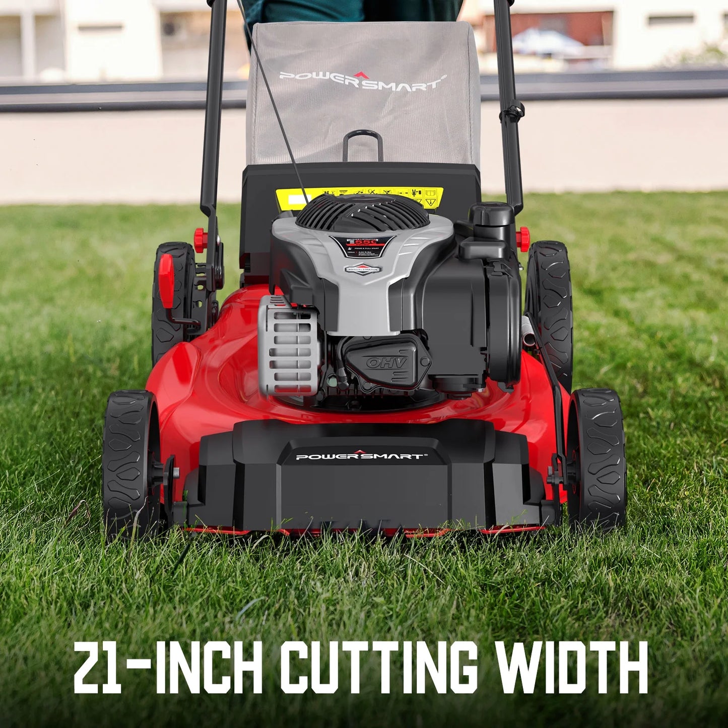 PowerSmart 140cc 4-stroke Briggs & Stratton Engine 21" Self-Propelled Gas Powered Lawn Mower