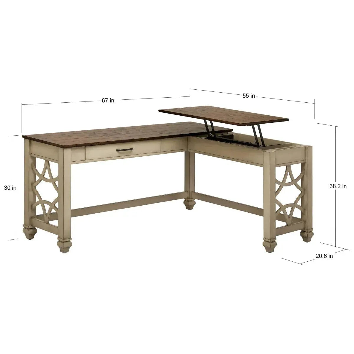 Quinn Corner Desk with Lift