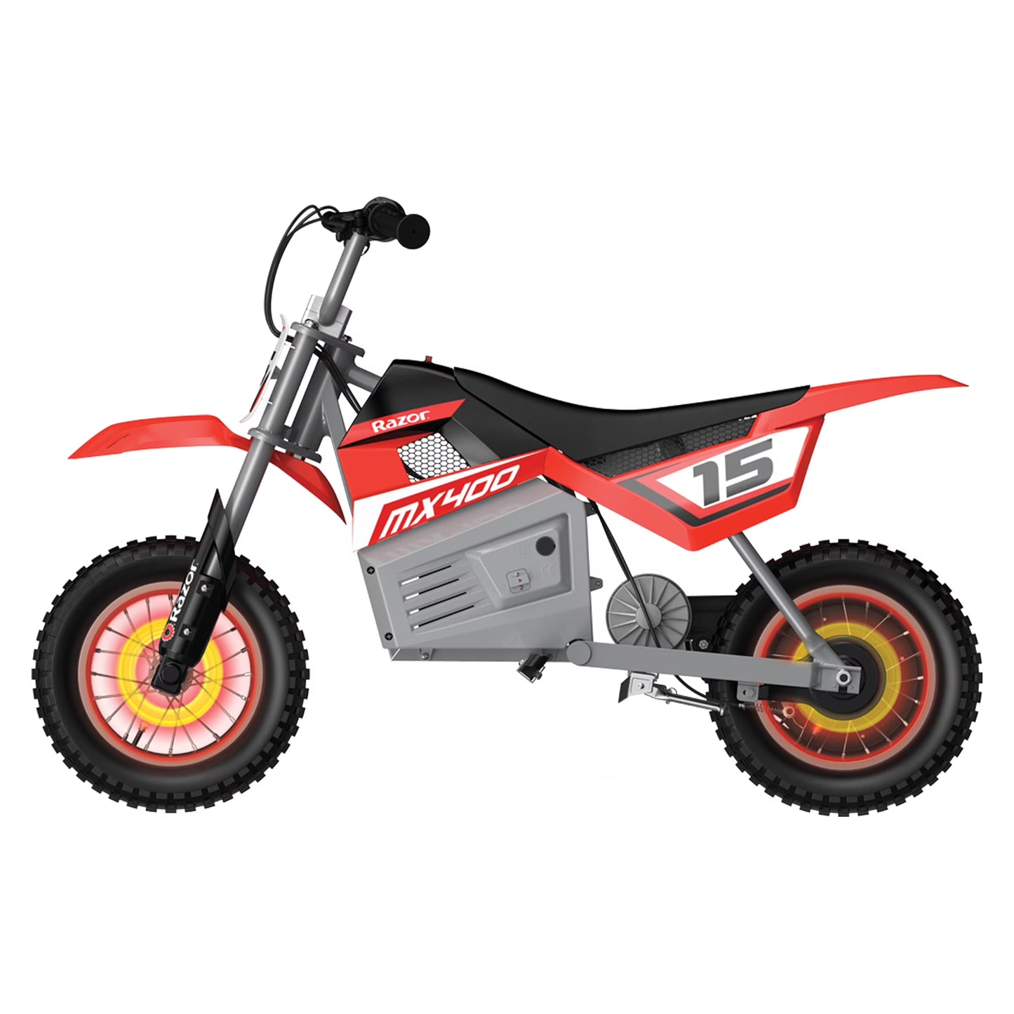 Razor MX400 Dirt Rocket Electric Bike, Age 8+, 14 Mph, 30-Min Run, 140lb Max, Red