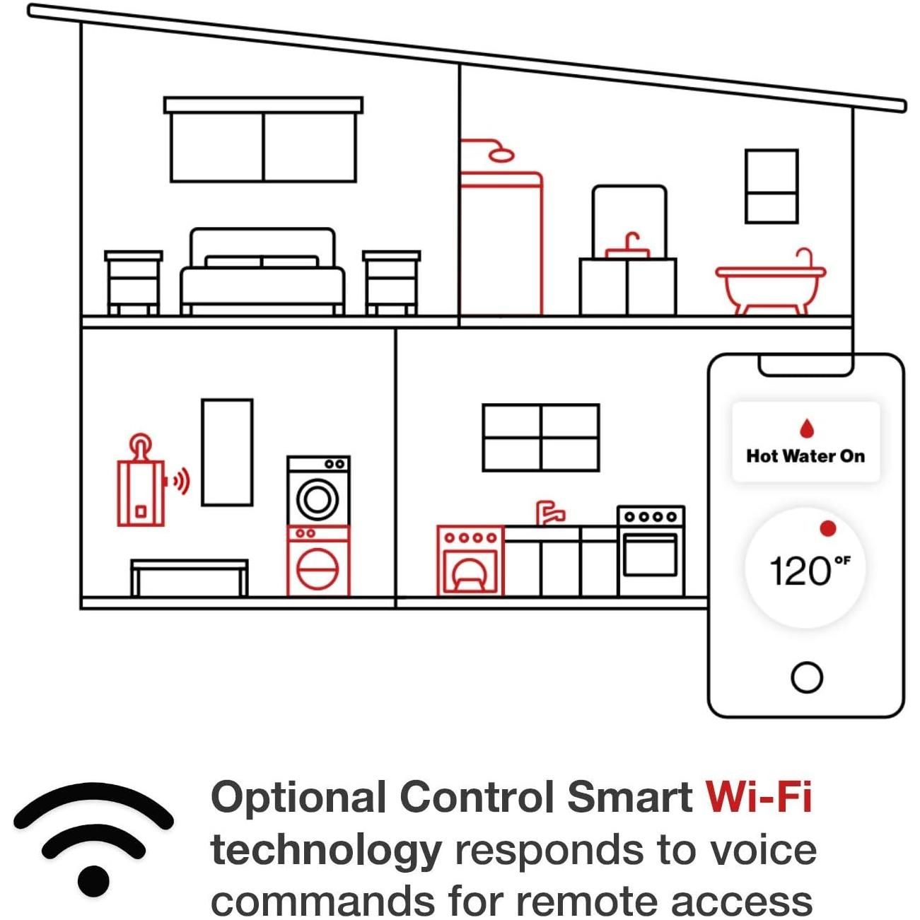Rinnai RU160iP Condensing Tankless Hot Water Heater, 9 GPM, Propane, Indoor Installation