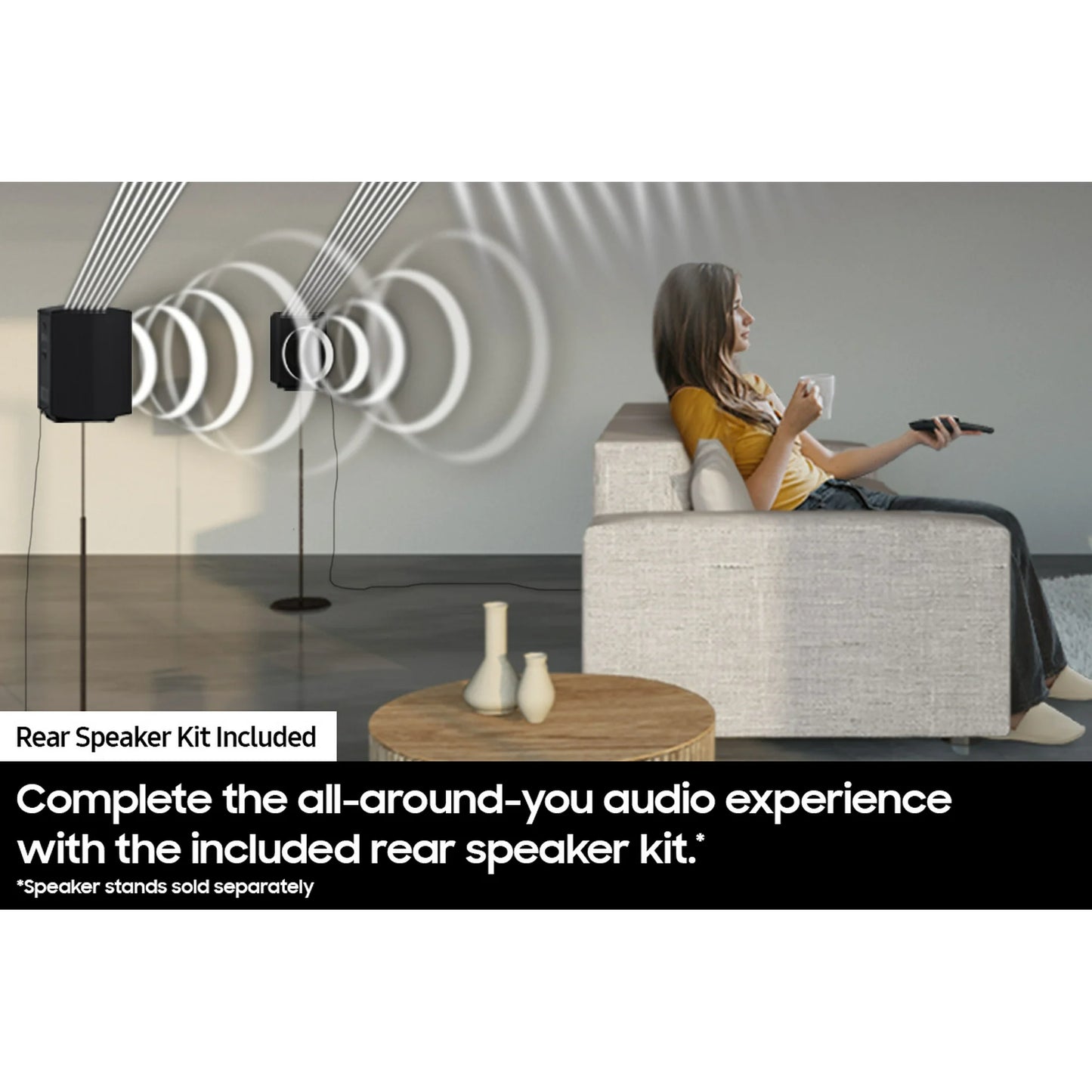 SAMSUNG B-Series 4.1.CH Soundbar & Rear Speakers with Subwoofer Bluetooth HW-C47M/ZA 2023