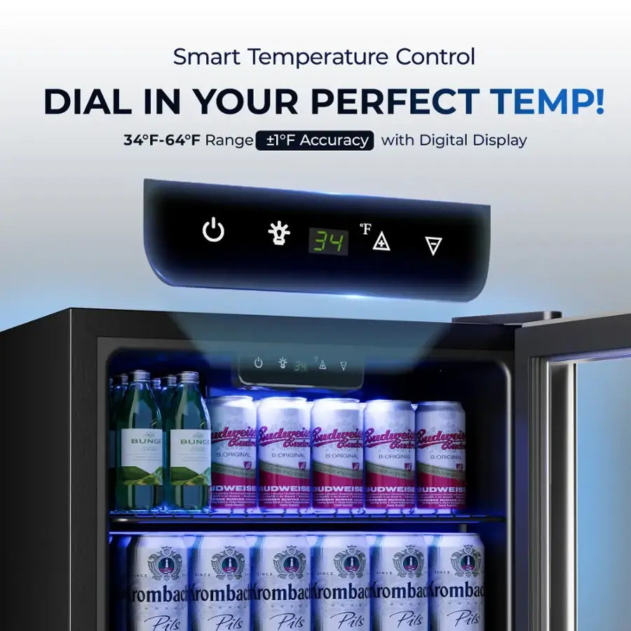 SIMZLIFE - 130 Can Beverage Refrigerator and Cooler
