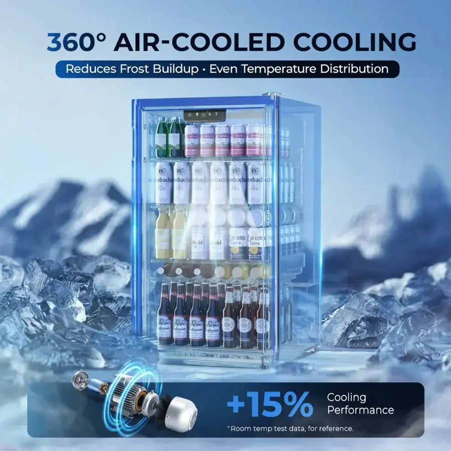 SIMZLIFE - 130 Can Beverage Refrigerator and Cooler