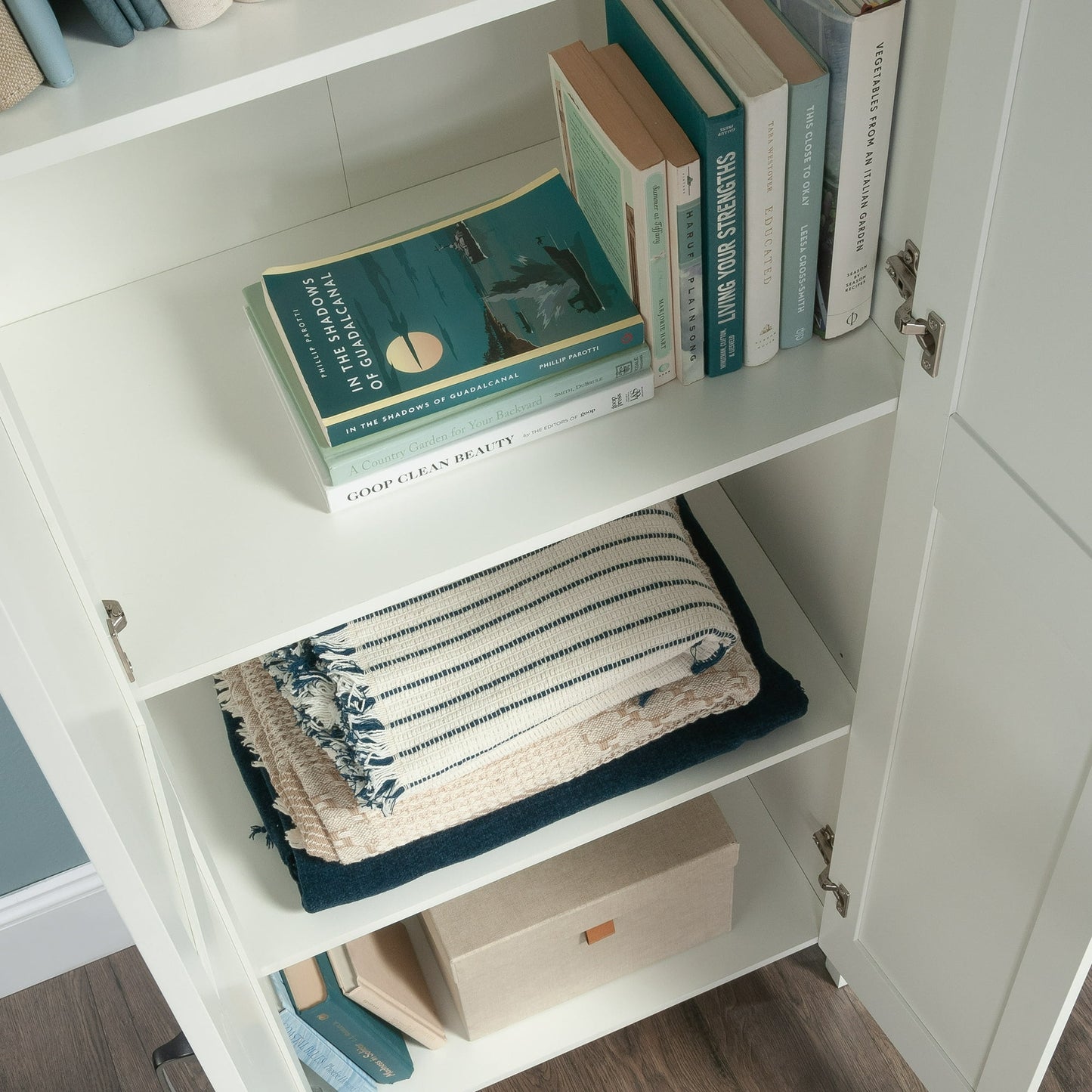 Sauder Two-Door Storage Cabinet White Finish