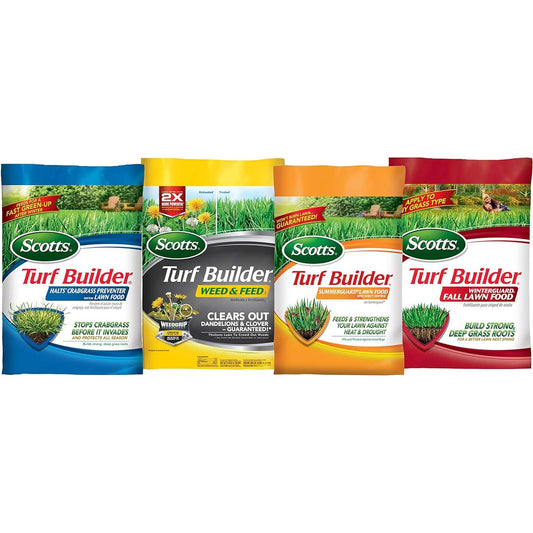 Scotts Turf Builder Plan for Small Northern Lawns with Halts, Weed & Feed, SummerGuard and WinterGuard Fall Lawn Fertilizer
