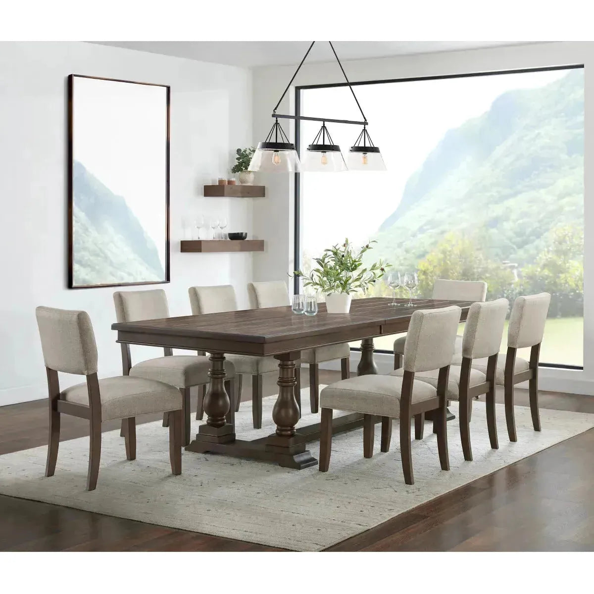 THOMASVILLE CALLAN 9 Pieces Dining Table Set