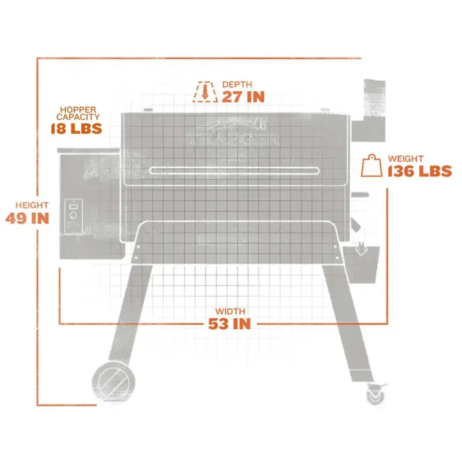Traeger Pro Series 34-Pellet Grill and Smoker in Bronze