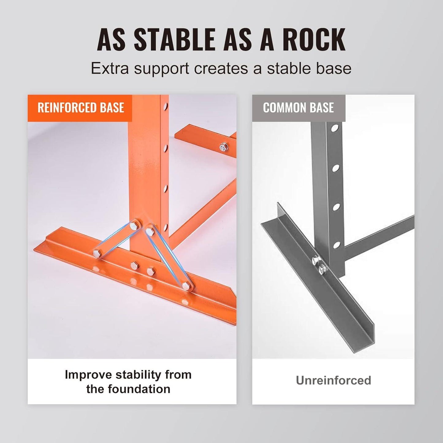 VEVOR Hydraulic 12 Ton H-Frame Garage Floor Adjustable Shop Press with Plates, 12T, Orange