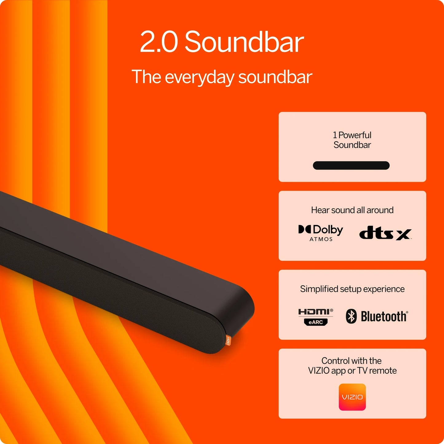 VIZIO 2.0 Soundbar w/ Dolby Atmos DTS:X Bluetooth (New) SV200M-08