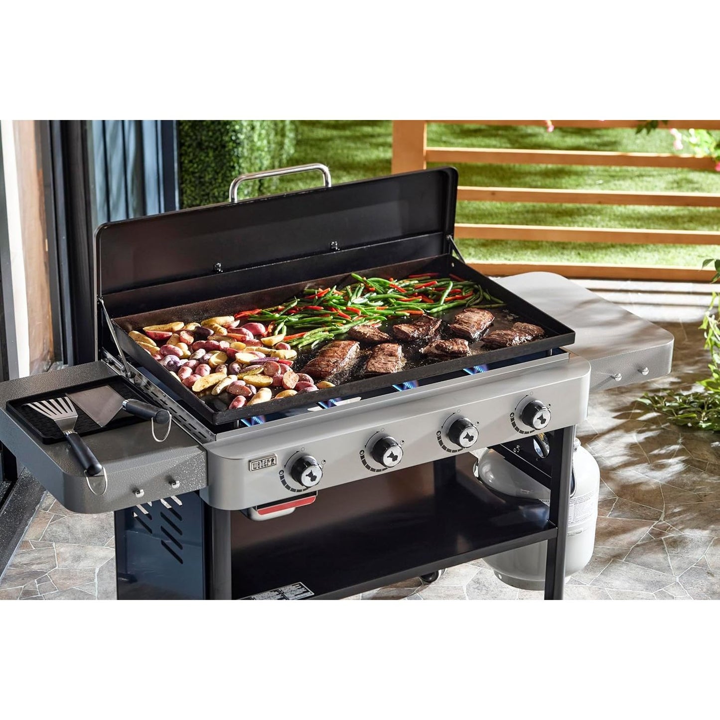Weber 36" Gas Griddle, 4 Burner, Black