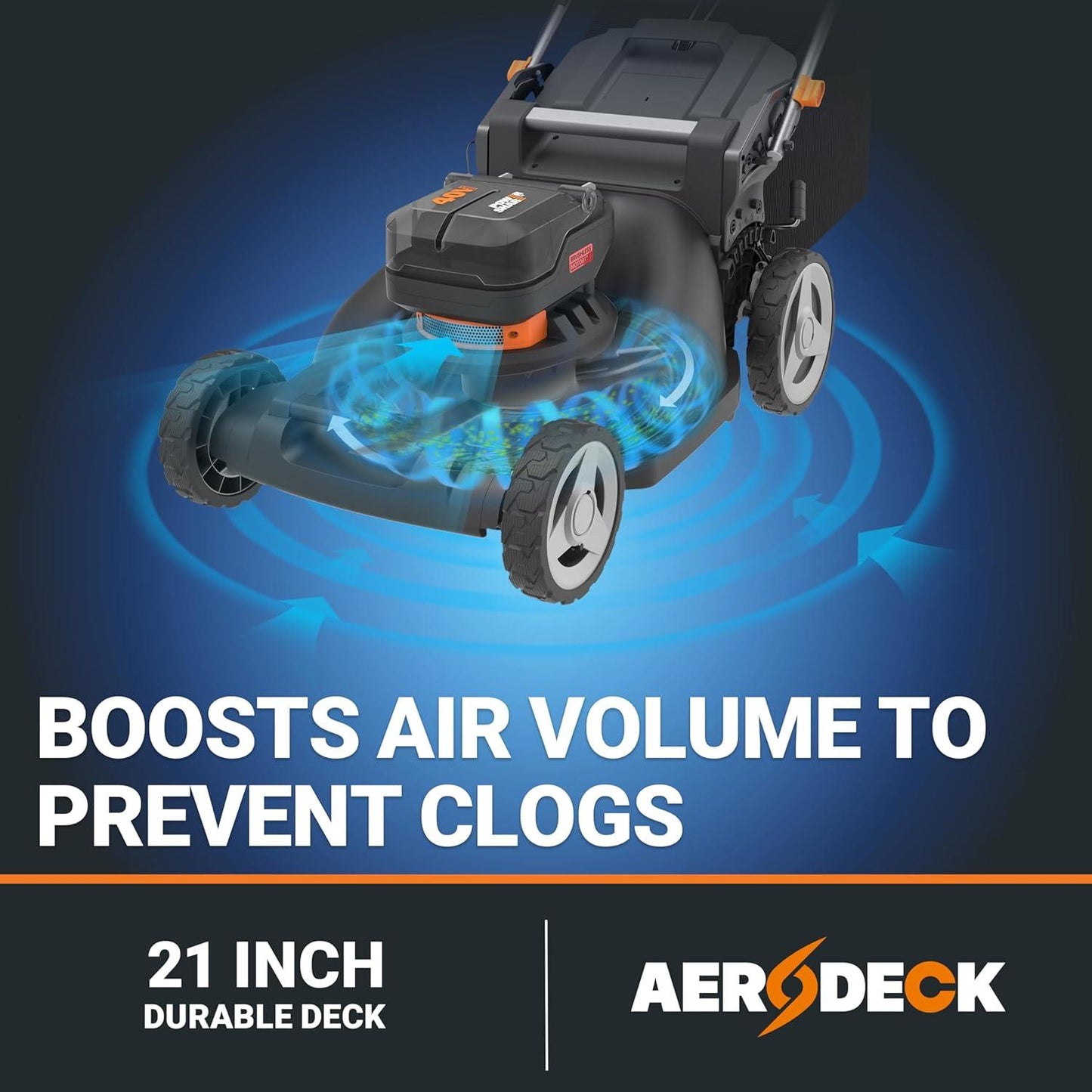 WORX Nitro 40V 21in Cordless Lawn Mower